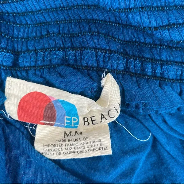 Free People Beach Teal Blue Asymmetric Hem Maxi Long Skirt M - Image 3