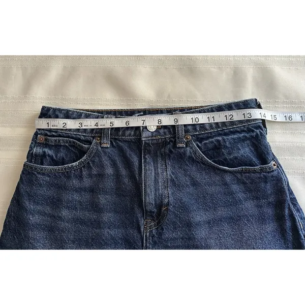 Free People High Waist Bailey Denim Mini skirt 26 - Image 7