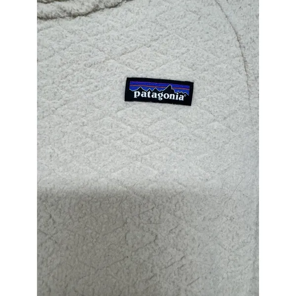 Patagonia‎ Diamond Capra Hooded Sweatshirt Cream Women's Size Small - Image 8