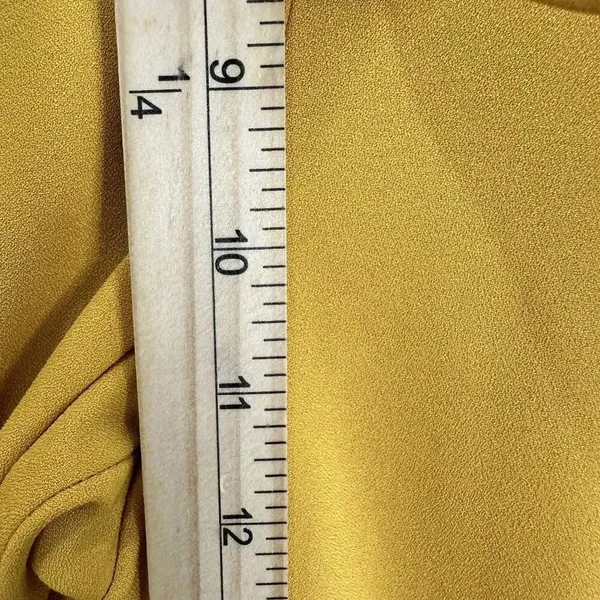 Gypsies & moondust wide leg pants womens large yellow high rise belted boho glam - Image 3