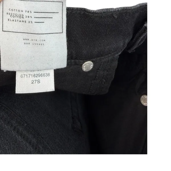 AYR The Stir Jeans Black High Rise Straight Crop Stretch‎ Denim 27S - Image 14