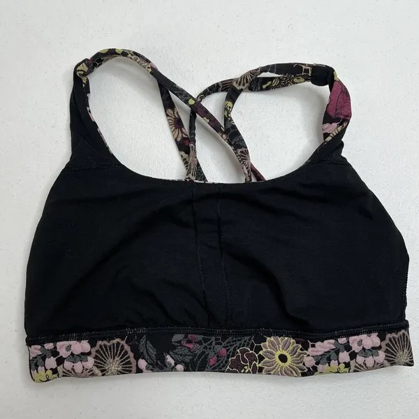 Lululemon Size 4 Energy Bra Fluorolace‎ Multi Medium Support Stretch B / C Cup - Image 8