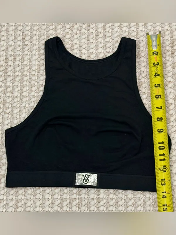 Victoria's Secret Shine Patch High-Neck Racerback Bralette Size Medium black - Image 5