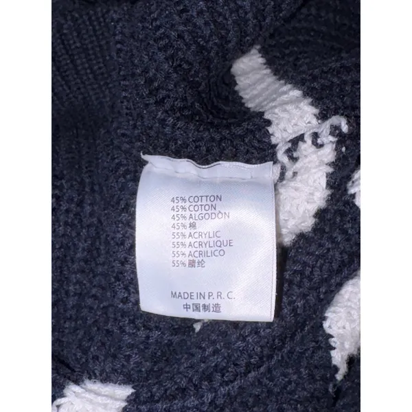 Brandy Melville Nautical Oversized Sweater‎ Navy Blue White Striped Ribbed Knit - Image 4