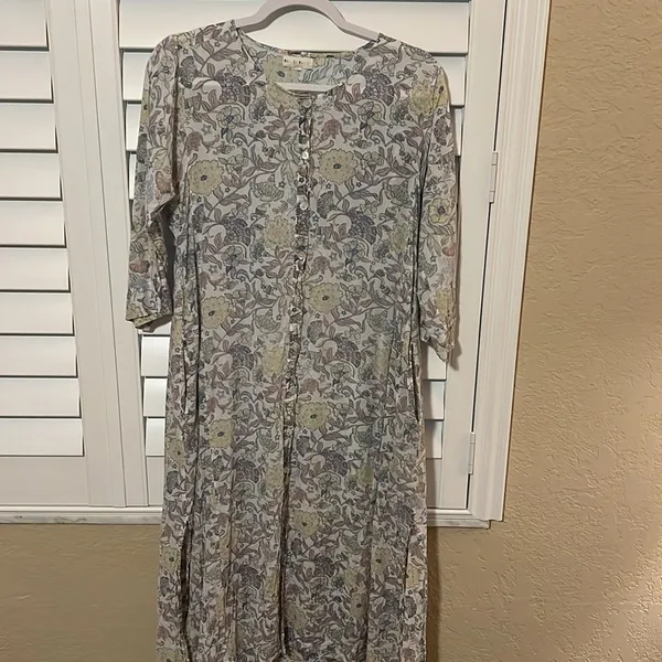 Roller Rabbit Gray Casual dress 3/4 Sleeve size xs - Image 3