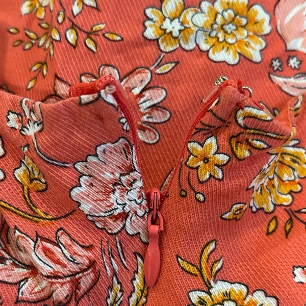 HERE COMES THE SUN Women’s Floral Orange Maxi Dress With Spaghetti Straps Size M - Image 6