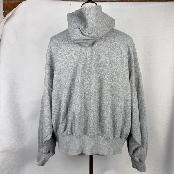 Nike Hoodie Womens Small Sportswear Fleece Crop Pullover Grey Oversized Fit - Image 4