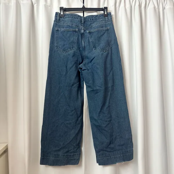 Dazy High Waisted Medium Blue Wide Leg Jeans - Image 2