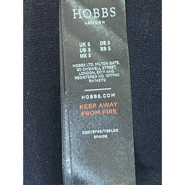Hobbs London Black Glitter Star Crewneck Sweater Pullover Size Small Metallic - Image 7