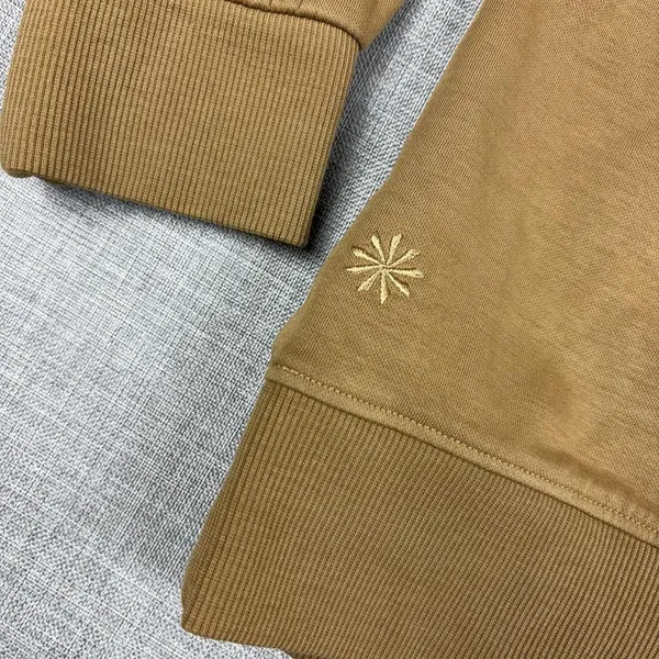 Athleta Hoodie Womens XS Brown V-Neck Pullover Jersey Pockets Logo Stretch - Image 9