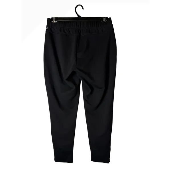 Gap‎ GapFit All Elements Fleece Joggers Women Medium Black Zip Hem Athleisure - Image 3