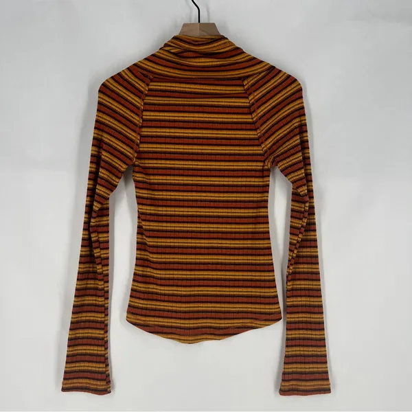 FREE PEOPLE Cape Cod‎ Thermal Striped Ribbed Cowl Neck Size M - Image 13
