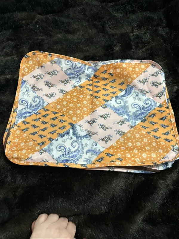 Free People Dustbag Sleeve Brown Camel Zipper Pouch Bag w/ Handle Travel Paisley - Image 3