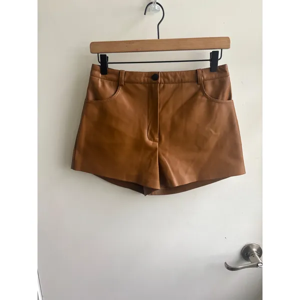 Cultnaked Faux Leather High Waisted Shorts‎ Medium boho goth festival party - Image 2