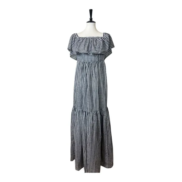 Chelsea 28 Gingham Off Shoulder Maxi Dress Women’s Size 4 Cottagecore NWT Ruffle - Image 2