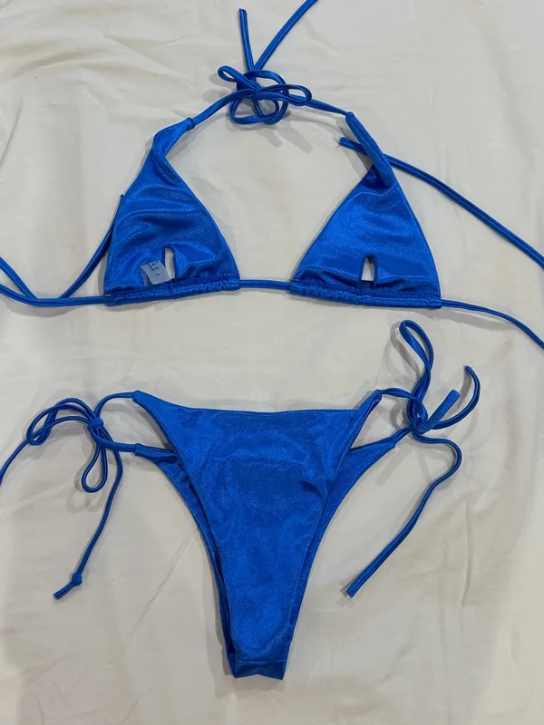 Blue shinny bikini - Image 2