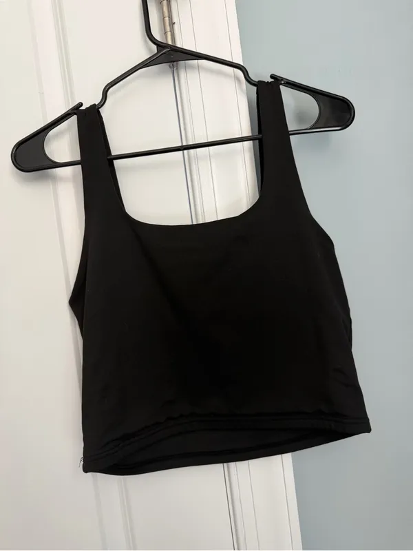 ReoRia Black Square Neck Crop Camisole - Image 5