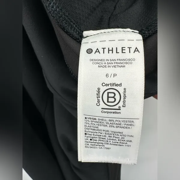 Athleta Fairway High Rise Golf Pant Black‎ Women's Size 6P Straight Leg - Image 6