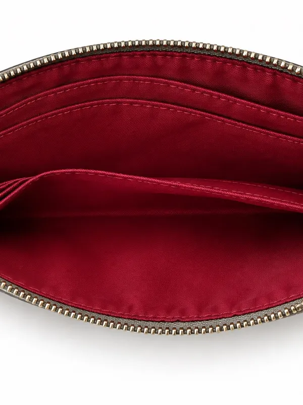 Coach Metallic Silver & Black Wristlet Wallet - Image 3