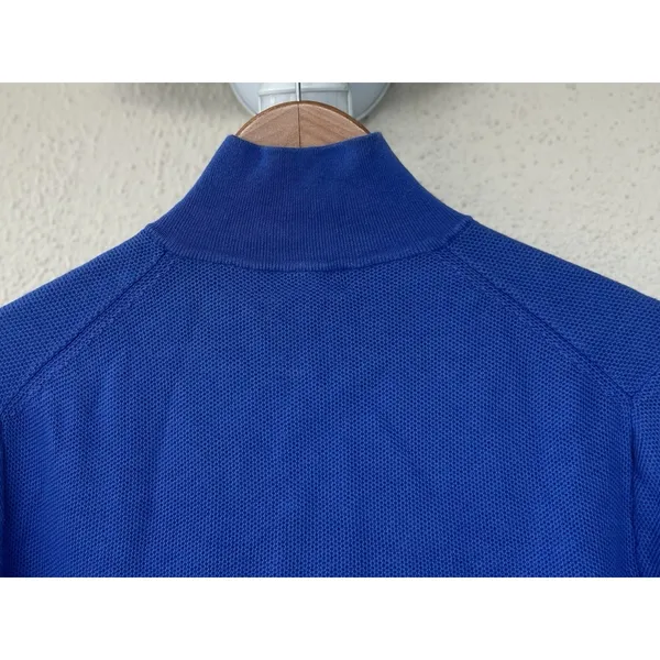 Polo Ralph Lauren Royal Blue Quarter Zip Pullover M Preppy Equestrian Classic - Image 5