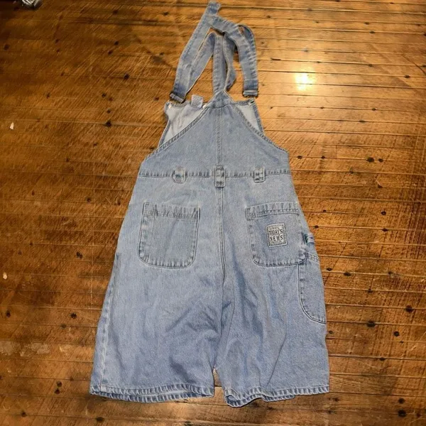 Today’s News vintage 90’s light wash Y2K slouchy 34 denim overalls - Image 4