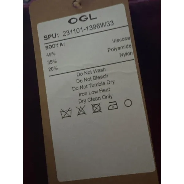 Brand New OGL Women's Size M cran/Purple Wool Like Flared Midi Length Skirt - Image 3