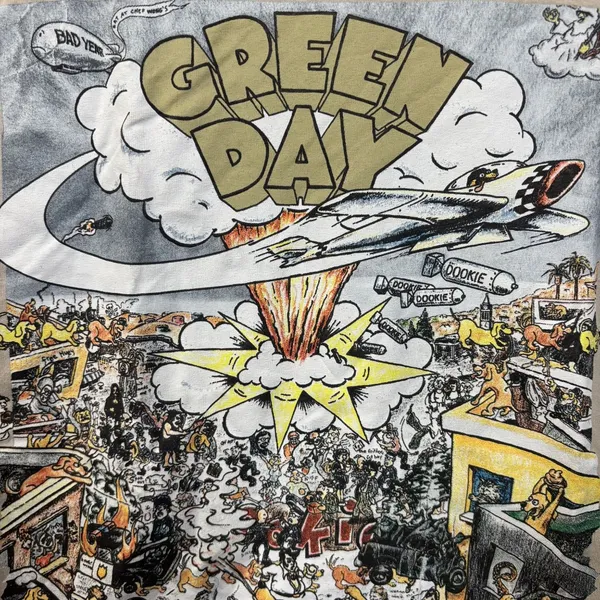 Green Day doookie On Tan T-Shirt XL - Image 4