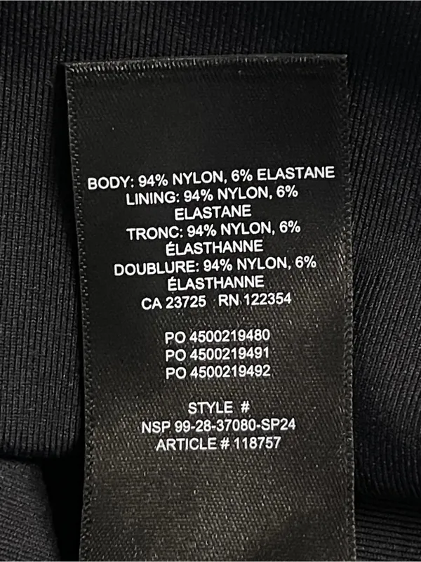 Aritzia Original Contour Manner Squareneck bodysuit black minimalist classic L - Image 9