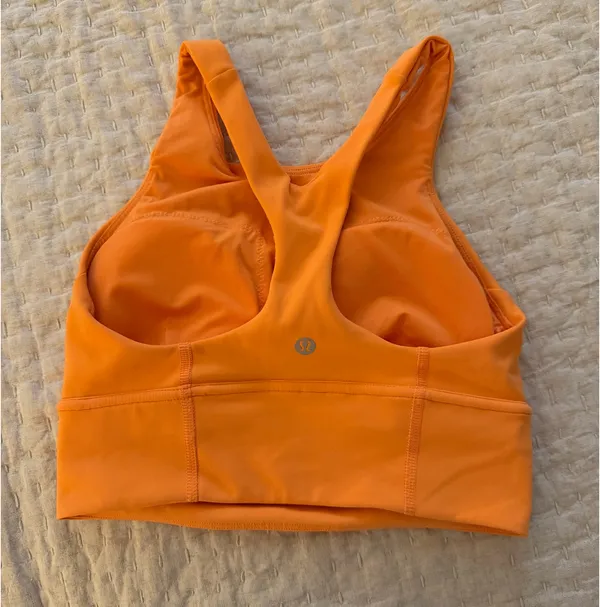 Lululemon Orange high neck Sports Bra - Image 2
