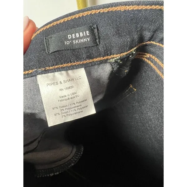 Veronica Beard Debbie Skinny Mustard Stripe Jeans Sz. 24 - Image 7