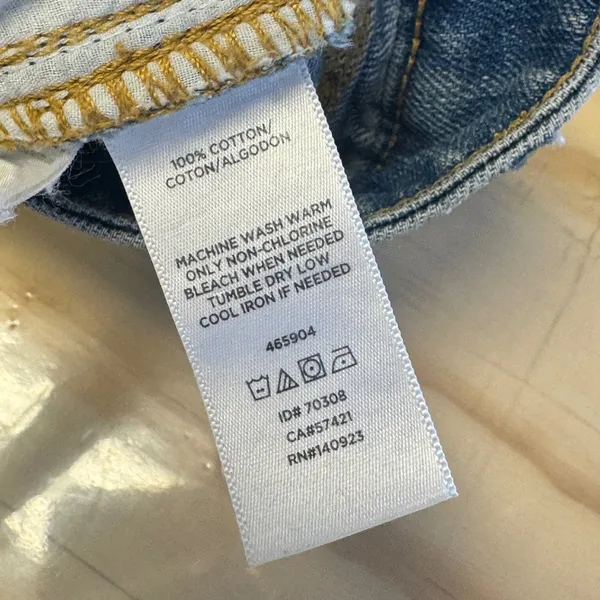 Loft Denim Mini Skirt Medium Wash Raw Frayed Hem 100% Cotton 465904 Size 12 - Image 6