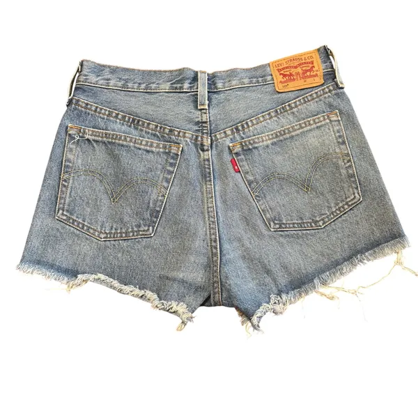 Levi 501 Button-Fly Denim Shorts Women’s Size 27 - Image 2