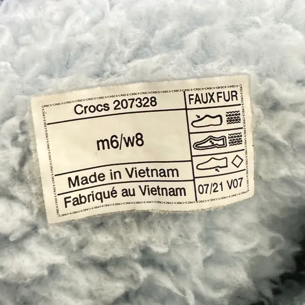 Crocs Classic Line Neo Puff Snow Boots‎ Multicolor Tie Dye Faux Fur Lined M6W8 - Image 4
