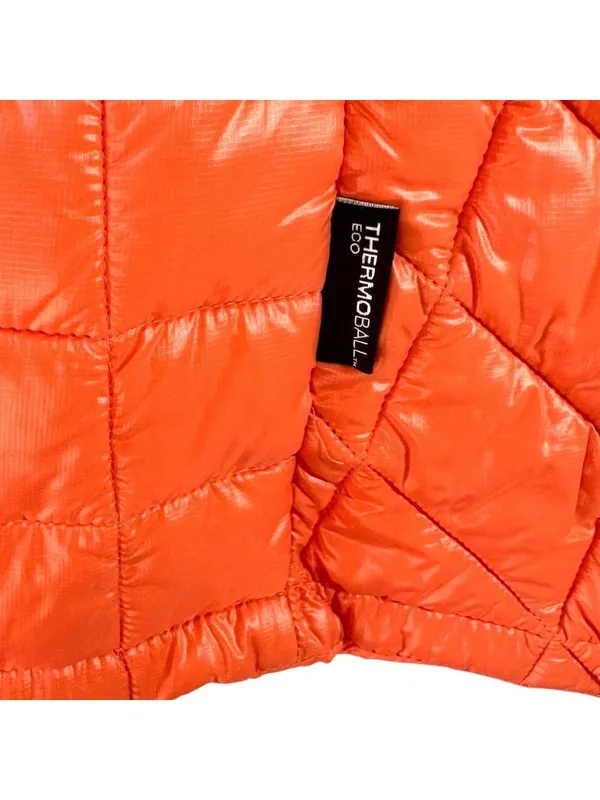 The North Face ThermoBall Eco Jacket Womens L Orange Quilted Insulated Puffer - Image 4