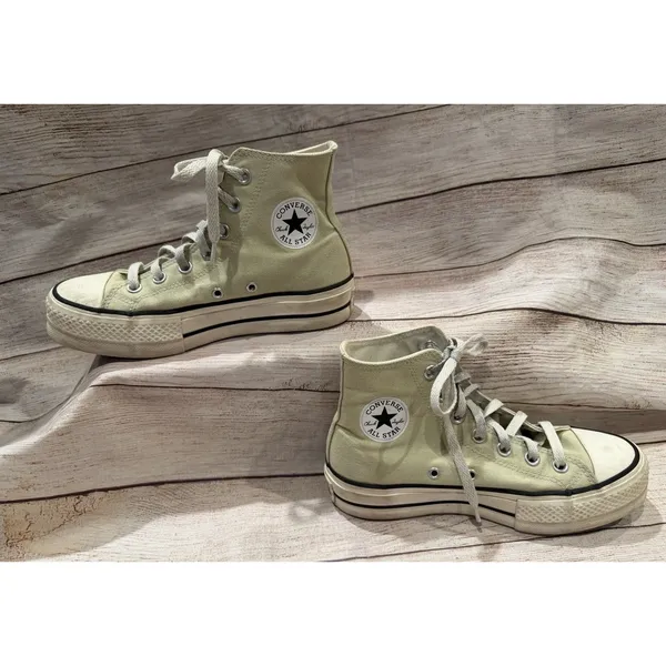 Converse Chuck Taylor All Star High Top Lift Platform Butterfly Sage Green 6 - Image 3