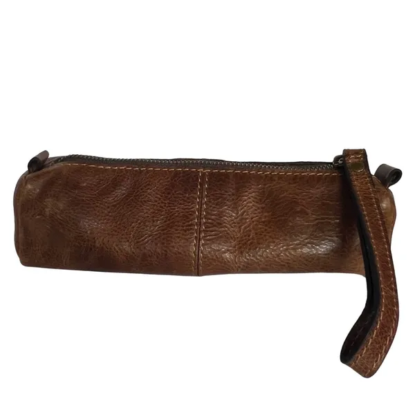 Patricia Nash Isla‎ Cosmetic Case Womens Cognac Distressed Vintage Leather Pouch - Image 4