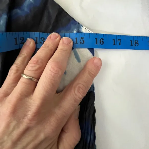 Speed Control Maxi Dress L Boho‎ Halter Blue White Tie Dye Sundress Women's - Image 10