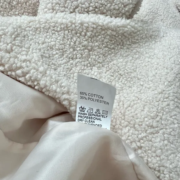 Angashion Cream Teddy Coat - Image 4