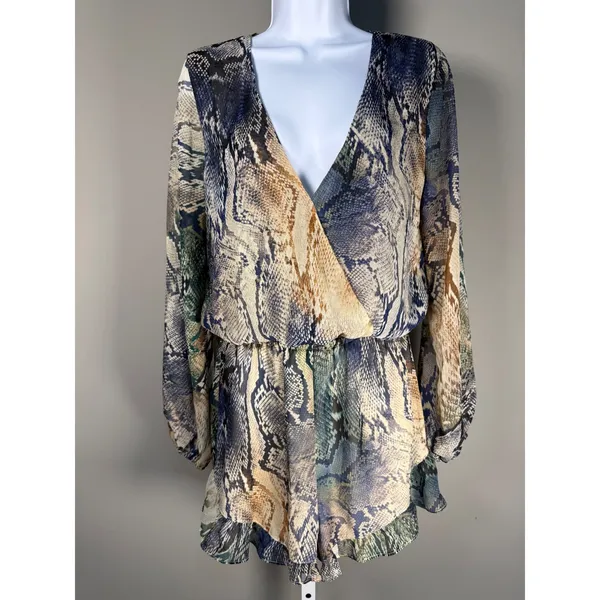 Show‎ Me Your Mumu Rocky Romper Rioconda Snake Boho Festival Medium - Image 3