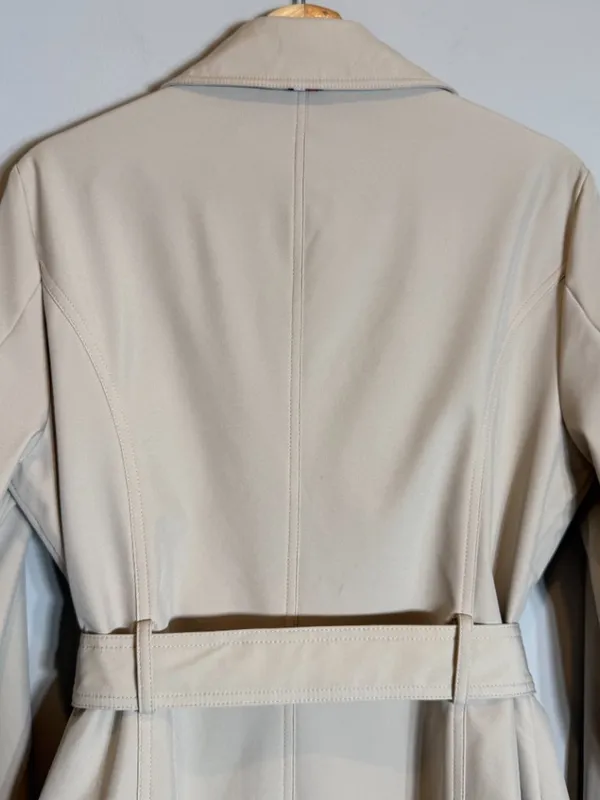 Tommy Hilfiger Belted Trench Coat Womens Medium Beige Lightweight Preppy Classic - Image 12