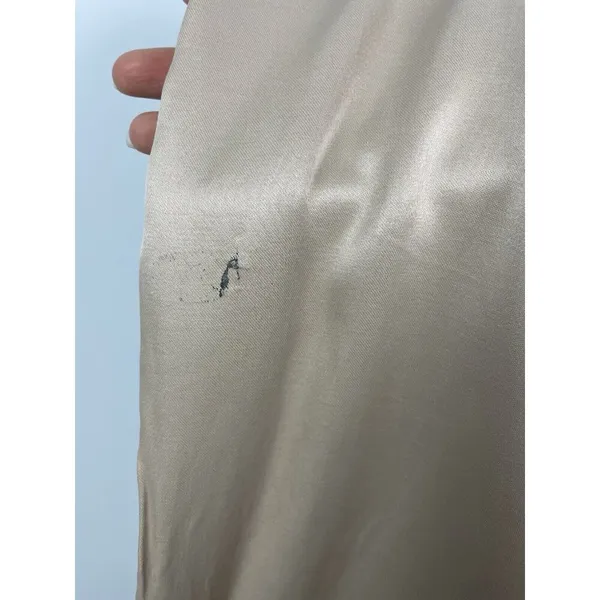 Zara Woman SS23 Tan Satin Effect Blend Drape Pareo Wide Leg Pants Ecru Size‎ L - Image 11
