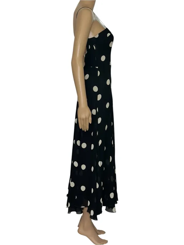 REFORMATION Fredo Polka Dot Midi Dress, Black, 0 (US) - Image 5