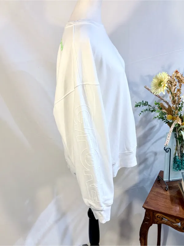 G/FORE Coordinates French Terry Oversized Pullover Sweatshirt White Sz L🧡 Size L - Image 6