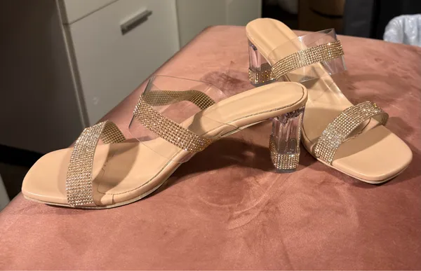 Gold Rhinestone Heels Boutique 9 - Image 6