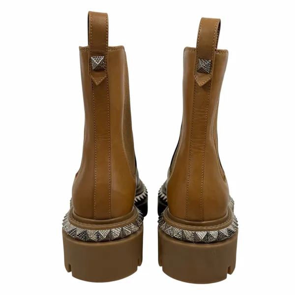 Christian Louboutin Emilia Pyraclou Studded Leather Chelsea Boots Size 37.5 - Image 6