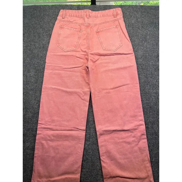 Salmon Pink‎ High Waisted Wide Leg Jeans Womens 31 x 28 Relaxed Denim Casual - Image 5