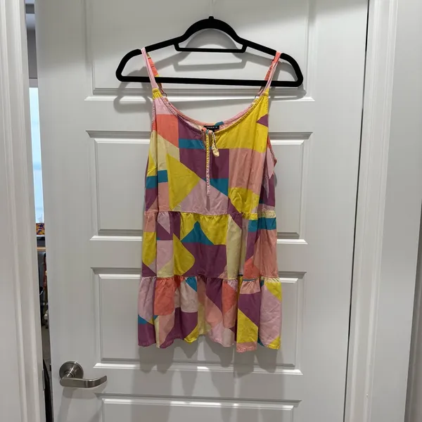 Torrid Challis Tiered Tie-Front Cami in Multi Geo 2X - Image 4
