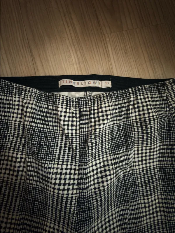 Women’s Plaid Flare Pants High Waist Wide Leg : - Image 8
