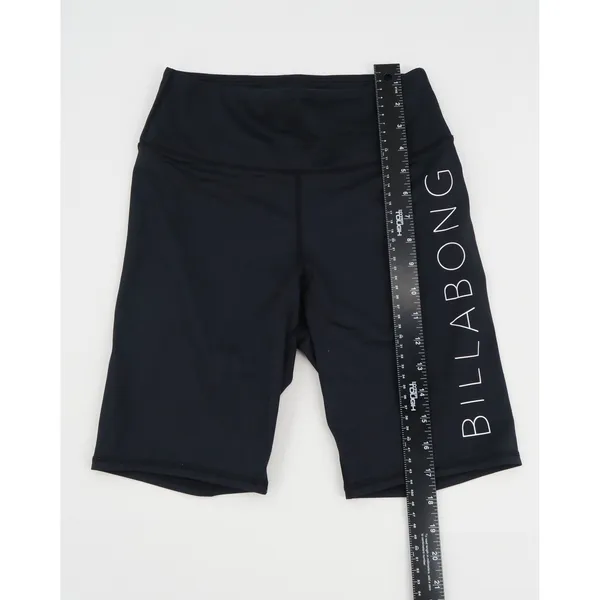 Billabong Move On Bike Shorts Black‎ High Waisted Logo Medium - Image 6