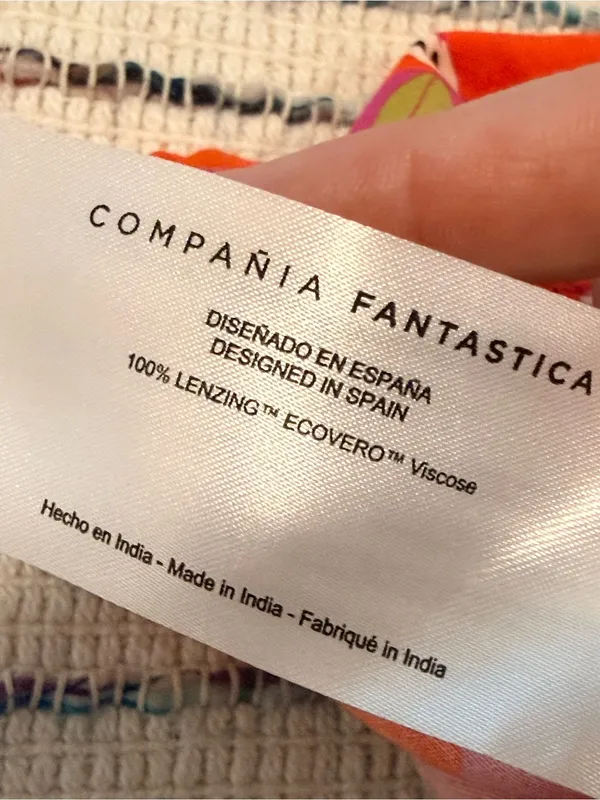 Compañía Fantástica Womens Printed Floral Wide Leg Pants Pink Orange Multi Boho - Image 15